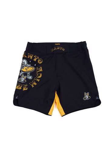 MANTO Just be nice FIGHT SHORTS-black
